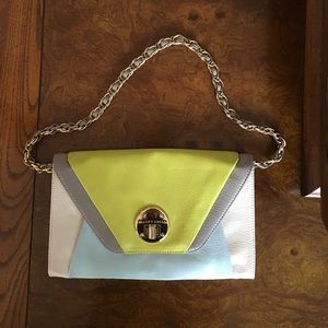 Elliott Lucca Leather Clutch/handbag.Multo-color